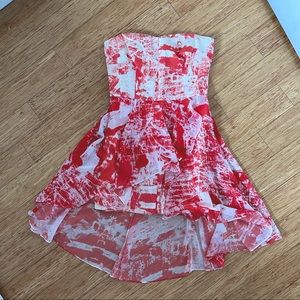 French Connection - strapless dress with high-low skirt